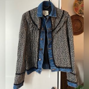 Rentrayage Patchwork Quilted Vintage Denim Jacket